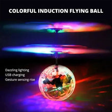 Load image into Gallery viewer, Colorful LED Sensing Flying Ball – Gesture Controlled RC Crystal Ball Toy
