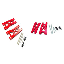 将图片加载到图库查看器，New Metal Upgrade Parts Kit Caster Block Steering Blocks Suspension Arm For Traxxas Latrax Teton 1/18 RC Car Red Parts
