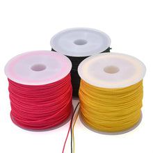 Load image into Gallery viewer, 50 Yards 0.8mm Braided Nylon Cord – Durable Satin String for Jewelry Making, Beading, Macrame, Chinese Knot &amp; DIY Crafts
