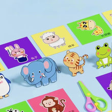 Load image into Gallery viewer, 48Pcs Kids Craft Paper Cut Book - DIY Cartoon Scrapbooking &amp; Educational Toys
