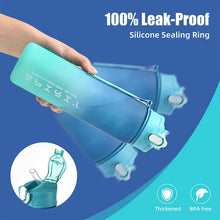 Load image into Gallery viewer, 800ML Large Capacity Sports Water Bottle | Leak-Proof BPA-Free Plastic Jug with Straw &amp; Rope for Gym, Outdoor &amp; Travel
