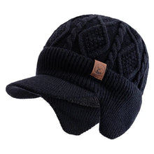 Load image into Gallery viewer, New Unisex Winter Hat Plush Fur Lined Warm Earflap Cap Stylish Soft Beanie Hat  Outdoor Thick Ski Sports Knitted Hat

