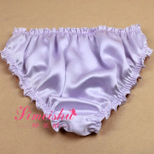 Load image into Gallery viewer, 3pcs/lot, Women's 100% Silk Panties String Bikinis Sexy Briefs High quality ruffled silk underwear
