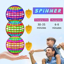 将图片加载到图库查看器，Flying Spinner Ball with LED Lights – Hand-Controlled Boomerang Toy for Kids &amp; Adults, 360° Rotating Indoor Outdoor Hover Ball
