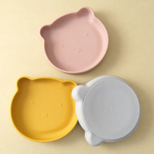 Load image into Gallery viewer, Silicone Baby Suction Dining Plate Bear Shape

