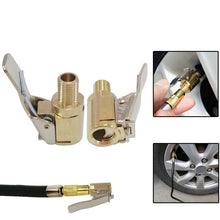 Load image into Gallery viewer, 1/2pcs Car Auto Brass 8mm Tyre Wheel Tire Air Chuck Inflator Pump Valve Clip Clamp Connector Adapter Car Accessories Compressor
