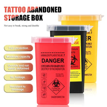 将图片加载到图库查看器，1L Capacity Sharps Container Medical Needles Bin Biohazard Tattoo Piercing Needles Disposal Collect Box Tattoo Artist Waste Box
