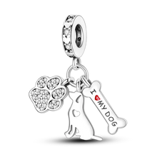 Load image into Gallery viewer, 925 Sterling Silver Pink Butterfly &amp; Luminous Firefly Charm – Dangle Bead for Bracelet or Necklace | Elegant DIY Jewelry Gift for Women
