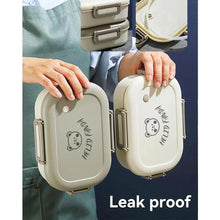 Load image into Gallery viewer, 3-Compartment 800ml Lunch Box – Portable Microwaveable Bento Container
