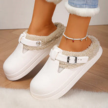 Load image into Gallery viewer, Winter Warm Fluffy Clogs Slippers Women Eva Waterproof Non Slip Home Slides Woman Lightweight Soft Sole Fuzzy Cotton Slippers
