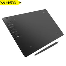 Load image into Gallery viewer, VINSA T1161 Graphics Drawing Tablet Ultra-thin Stylus 8 Pen Nibs Art Creation Sketch with 8192 Levels Pressure Battery-free
