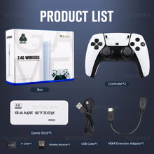 将图片加载到图库查看器，M15 4K Game Stick Mini Video Games Consoles Retro Handheld 20000 Games Player HD Video Game Stick 2.4G Double Wireless Controlle
