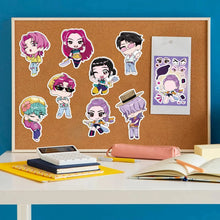 将图片加载到图库查看器，8Sheets Children DIY Puzzle Sticker Games K-POP DEMON HUNTERS Make A Face Funny Assemble Jigsaw Stickers Kids Educational Toys

