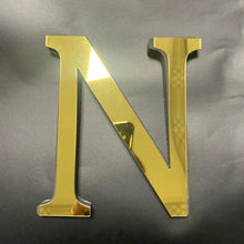 Load image into Gallery viewer, Gold Mirror 3D Letter Wall Stickers – Acrylic Peel &amp; Stick Decor
