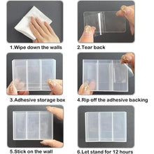Load image into Gallery viewer, Mini Storage Box 3-Grid Plastic Makeup Brush Lipstick Storage Multi-Functional Desk Organizer for Home Kitchen Bathroom
