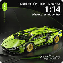 将图片加载到图库查看器，Technical Racing Sport Car 1280PCS Model Building Blocks City Mechanical Speed Vehicle Supercar Brick Puzzle Toys Kid Adult Gift
