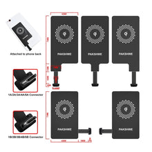 Load image into Gallery viewer, Android Qi Receiver Wireless Charger Adapter TI Solution Fast Charging for Huawei P9 All Micro-USB Type-C Phones
