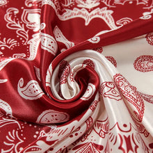 Load image into Gallery viewer, Satin Square Scarf – Elegant 2025 Print Hijab, Shawl &amp; Hair Wrap

