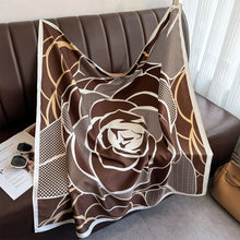 Load image into Gallery viewer, 90x90cm Square Silk-Feel Scarf – Luxury Women’s Shawl &amp; Head Wrap
