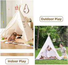 Load image into Gallery viewer, Portable Kids Play Tent Wigwam Teepee Playhouse
