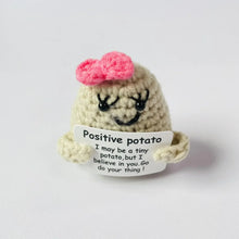 Load image into Gallery viewer, Funny Crochet Positive Inspirational Emotional Support Owl Doll Home Room Decoration Handmade Knitted Owl Desktop Ornament Gift
