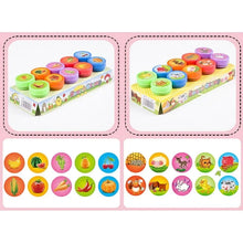 Load image into Gallery viewer, 10pcs Assorted Self-Inking Stamps for Kids - DIY Craft &amp; Scrapbooking
