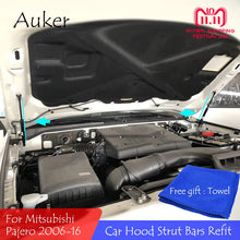 Load image into Gallery viewer, For 2006-2016 Mitsubishi Pajero Front Hood Engine Supporting Hydraulic rod Lift Strut Spring Shock Bars Bracket Car accessories
