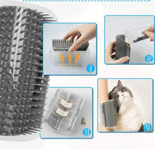 Load image into Gallery viewer, Cat Corner Brush Comb Massager with Catnip – Self-Grooming Wall Arch Scratcher &amp; Hair Removal Tool for Cats
