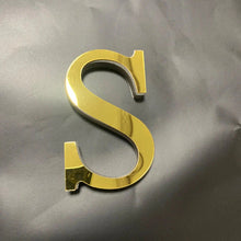 Load image into Gallery viewer, Gold Mirror 3D Letter Wall Stickers – Acrylic Peel &amp; Stick Decor
