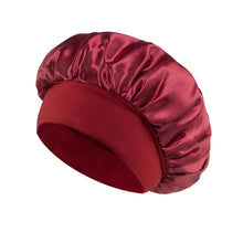 Load image into Gallery viewer, Women’s Satin Bonnet – Wide-Brim Night Sleeping &amp; Hair Care Cap
