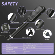 Load image into Gallery viewer, Hair Straightener Professional Quick Heated Electric Hot Comb Hair Straightener Personal Care Multifunctional Hairstyle Brush
