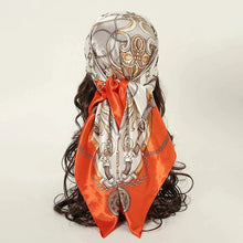 Load image into Gallery viewer, Satin Square Scarf – Elegant 2025 Print Hijab, Shawl &amp; Hair Wrap
