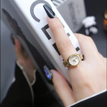 Load image into Gallery viewer, 2023 Unique Imitation Watch Design with Gold Color Open Ring, Gothic Girls' Fashion Jewelry For Women Party Luxury Accessories
