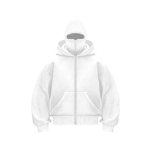 将图片加载到图库查看器，Men’s &amp; Women’s Sports Hoodie with Built-In Mask – Fleece Zip-Up Plus Size Casual Sweatshirt for Autumn &amp; Winter

