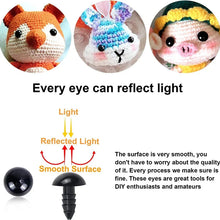 Load image into Gallery viewer, Black Plastic Safety Eyes - 5-20mm (50/100PCS) for DIY Toys, Amigurumi &amp; Crafts
