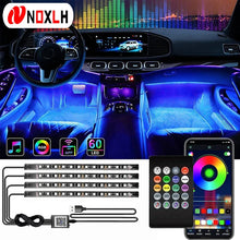Load image into Gallery viewer, Neon LED Car Interior Ambient Light Kit - RGB Foot Strip with Remote &amp; App Music Control
