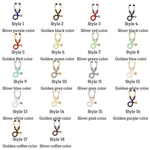 Load image into Gallery viewer, Doctors Nurses  Mini Stethoscope Brooches Pins Jackets Coat Lapel Pin Bag Button Collar Badges Gifts Medical Jewelry

