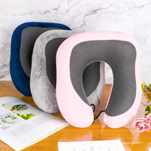 Load image into Gallery viewer, Soft Travel Pillow U Shaped Travel Healthcare Memory Foam Neck Cervical Airplane Pillow Neck Cushion
