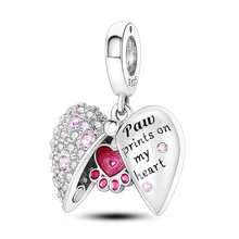 Load image into Gallery viewer, 925 Sterling Silver Pink Butterfly &amp; Luminous Firefly Charm – Dangle Bead for Bracelet or Necklace | Elegant DIY Jewelry Gift for Women
