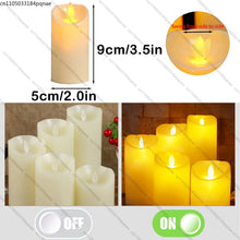 Load image into Gallery viewer, 10-120pcs Flameless LED Flickering Pillar Candles – Battery-Operated, Safe, and Reusable for Weddings, Parties, and Home Décor
