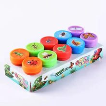 Load image into Gallery viewer, 10pcs Assorted Self-Inking Stamps for Kids - DIY Craft &amp; Scrapbooking
