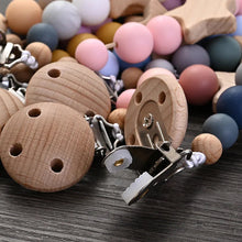 将图片加载到图库查看器，Baby Pacifier Chain Clip Silicone Teether Beads Soother Toy
