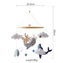 Load image into Gallery viewer, Baby Wooden Bed Bell Cartoon Rabbit Mobile
