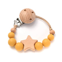 将图片加载到图库查看器，Baby Pacifier Chain Clip Silicone Teether Beads Soother Toy
