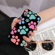 Load image into Gallery viewer, Dog Paw Phone Case For Iphone 11 12 13 Mini Pro Max 8 7 6 6s Plus X 5 S Se 2020 Xr Xs 10 Case Paw Print Heart Pet Lovers
