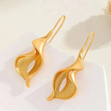 Load image into Gallery viewer, Blooming Flower Hook Earrings – Gold &amp; Silver Dangle Jewelry for Women

