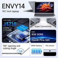 Load image into Gallery viewer, 14 Inch Laptop J3710 8GB RAM 256GB SSD Windows 11  For Students And Business
