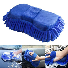 Load image into Gallery viewer, 1Pc Blue Microfiber Chenille Car Wash Sponge Care Washing Brush Pad Cleaning Tool Auto Washing Towel Gloves Styling Accessories
