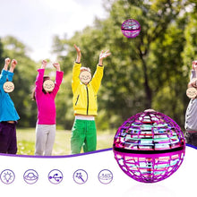 Load image into Gallery viewer, Pink Flying Ball Spinner Toy Hand Control Drone Helicopter 360 Rotating Mini UFO with Light Coy Kids Gifts Birthday Gift For Kid
