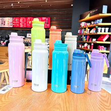 Load image into Gallery viewer, Stainless Steel Insulated Water Bottle (600-1200ml) | Hot &amp; Cold Thermal Tumbler with Handle | Portable Vacuum Flask for Sports &amp; Travel
